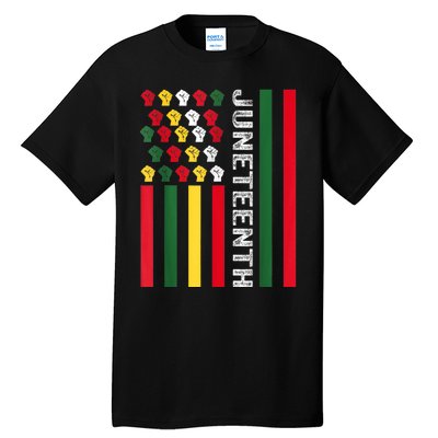 Juneteenth Black History Flag African American Since 1865 Tall T-Shirt