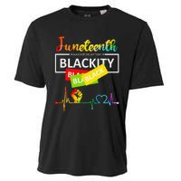 Juneteenth Blackity Heartbeat Black History African America Cooling Performance Crew T-Shirt