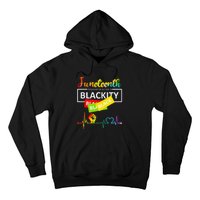 Juneteenth Blackity Heartbeat Black History African America Hoodie