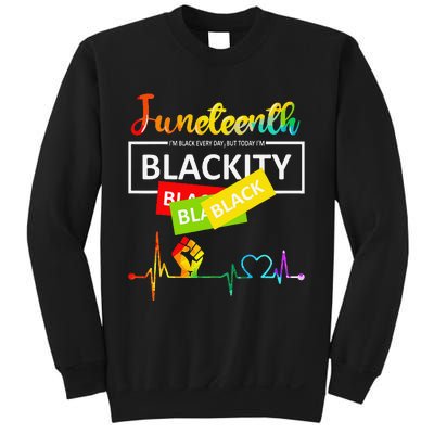 Juneteenth Blackity Heartbeat Black History African America Sweatshirt