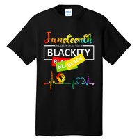 Juneteenth Blackity Heartbeat Black History African America Tall T-Shirt