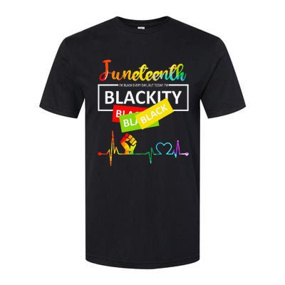 Juneteenth Blackity Heartbeat Black History African America Softstyle CVC T-Shirt