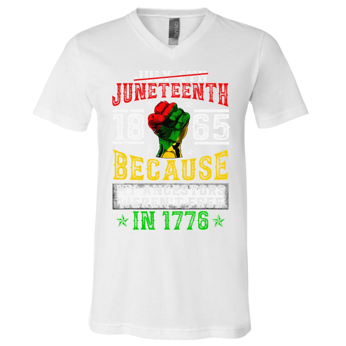 Juneteenth Black History Pride African American Freedom V-Neck T-Shirt