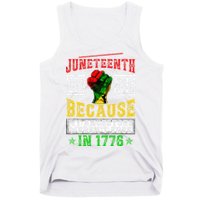 Juneteenth Black History Pride African American Freedom Tank Top