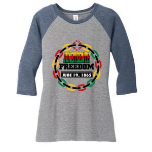 Juneteenth Black History Toddlers Boy Girl Women's Tri-Blend 3/4-Sleeve Raglan Shirt