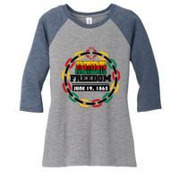 Juneteenth Black History Toddlers Boy Girl Women's Tri-Blend 3/4-Sleeve Raglan Shirt