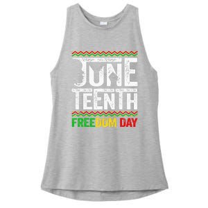 Juneteenth Black History Freedom African American Melanin Ladies PosiCharge Tri-Blend Wicking Tank