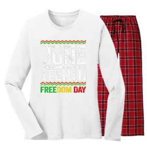 Juneteenth Black History Freedom African American Melanin Women's Long Sleeve Flannel Pajama Set 