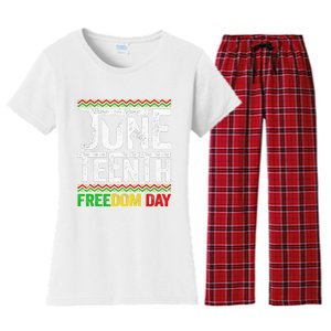 Juneteenth Black History Freedom African American Melanin Women's Flannel Pajama Set