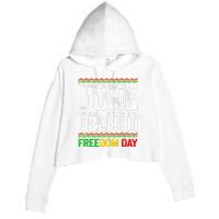 Juneteenth Black History Freedom African American Melanin Crop Fleece Hoodie