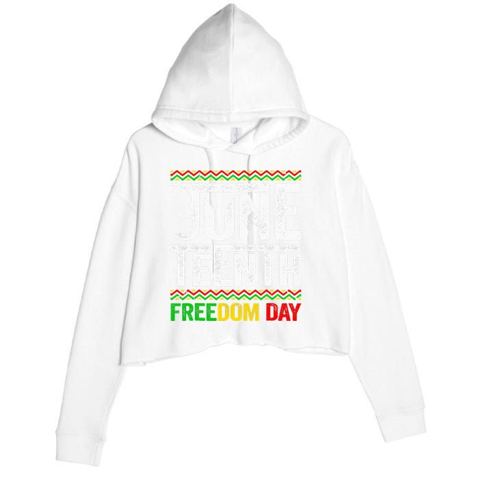 Juneteenth Black History Freedom African American Melanin Crop Fleece Hoodie