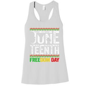 Juneteenth Black History Freedom African American Melanin Women's Racerback Tank