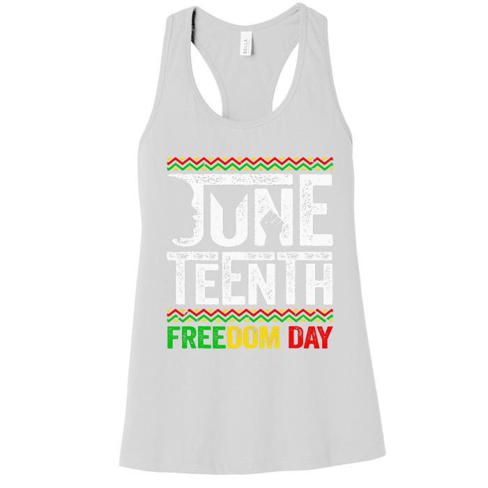 Juneteenth Black History Freedom African American Melanin Women's Racerback Tank