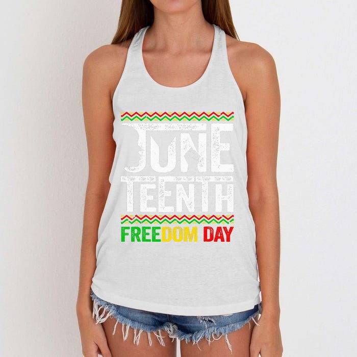 Juneteenth Black History Freedom African American Melanin Women's Knotted Racerback Tank