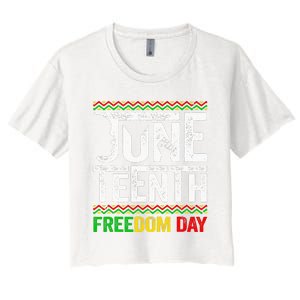 Juneteenth Black History Freedom African American Melanin Women's Crop Top Tee