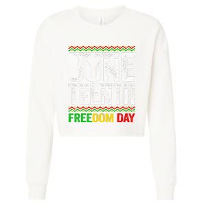 Juneteenth Black History Freedom African American Melanin Cropped Pullover Crew