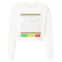 Juneteenth Black History Freedom African American Melanin Cropped Pullover Crew