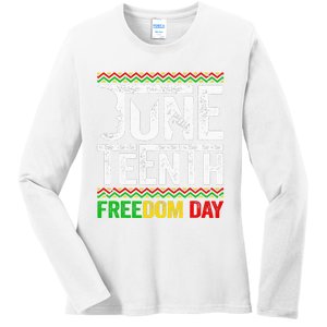 Juneteenth Black History Freedom African American Melanin Ladies Long Sleeve Shirt