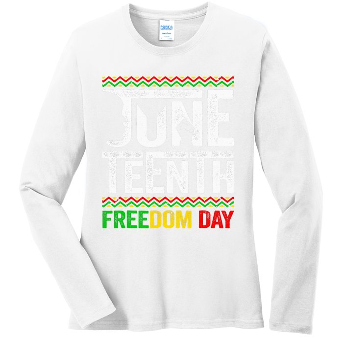 Juneteenth Black History Freedom African American Melanin Ladies Long Sleeve Shirt