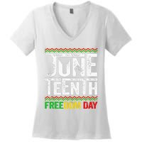 Juneteenth Black History Freedom African American Melanin Women's V-Neck T-Shirt