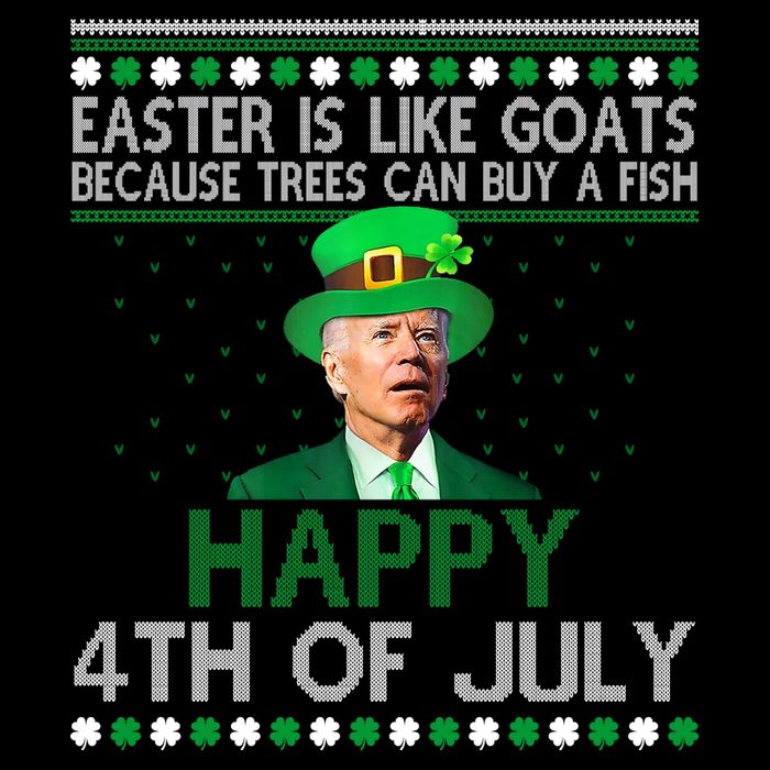 Joe Biden Happy 4th Of July Confused St Patricks Day Funny Sustainable Beanie