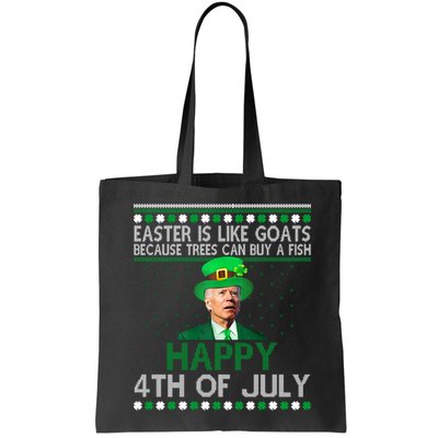 Joe Biden Happy 4th Of July Confused St Patricks Day Funny Bag