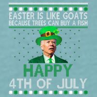 Joe Biden Happy 4th Of July Confused St Patricks Day Funny Sueded Cloud Jersey T-Shirt