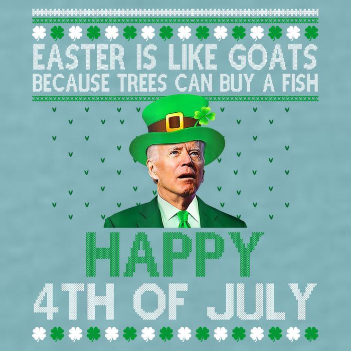 Joe Biden Happy 4th Of July Confused St Patricks Day Funny Sueded Cloud Jersey T-Shirt