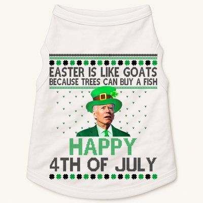 Joe Biden Happy 4th Of July Confused St Patricks Day Funny Doggie Tank