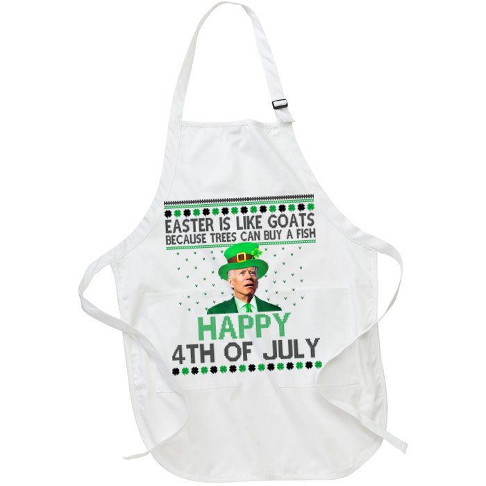 Joe Biden Happy 4th Of July Confused St Patricks Day Funny Apron