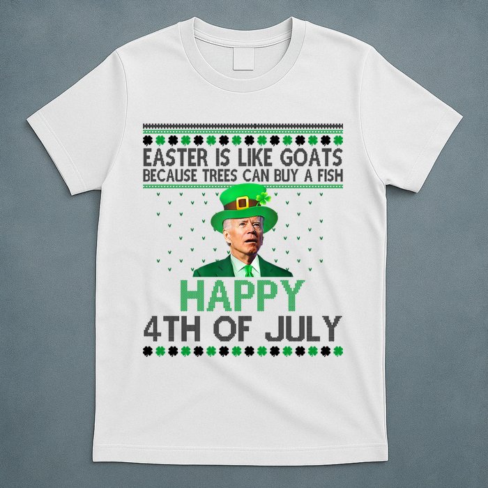 Joe Biden Happy 4th Of July Confused St Patricks Day Funny T-Shirt
