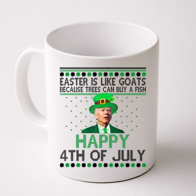 Joe Biden Happy 4th Of July Confused St Patricks Day Funny Mug