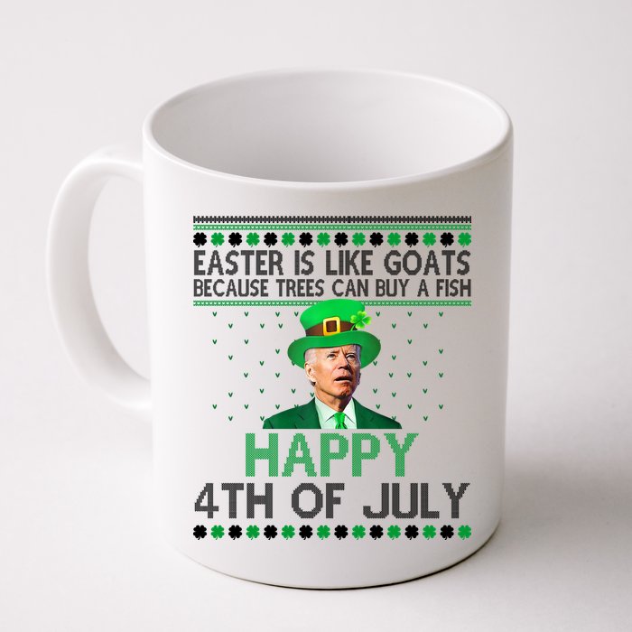 Joe Biden Happy 4th Of July Confused St Patricks Day Funny Mug