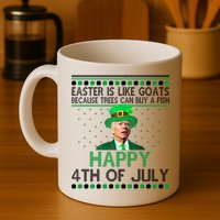 Joe Biden Happy 4th Of July Confused St Patricks Day Funny Mug