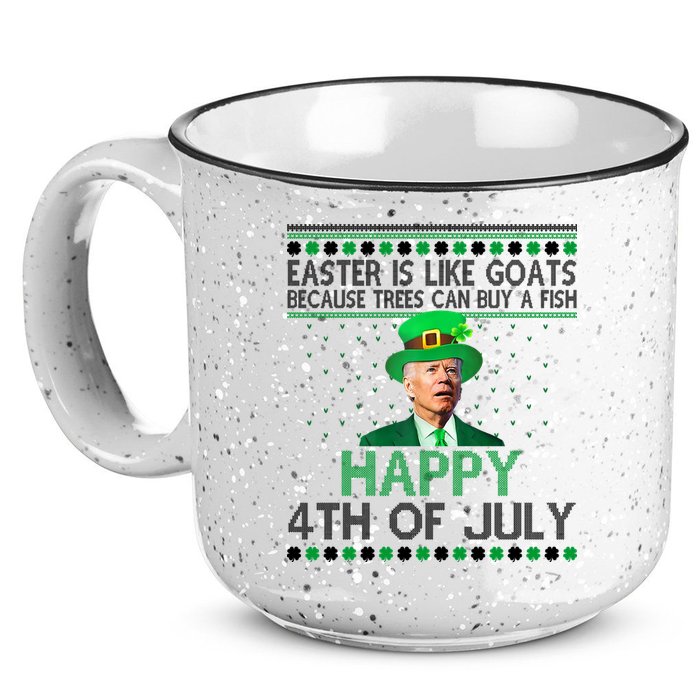 Joe Biden Happy 4th Of July Confused St Patricks Day Funny 15oz Campfire Ceramic Mug