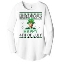 Joe Biden Happy 4th Of July Confused St Patricks Day Funny Women's Perfect Tri Tunic Long Sleeve Shirt