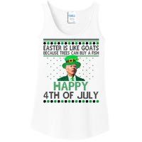 Joe Biden Happy 4th Of July Confused St Patricks Day Funny Ladies Essential Tank