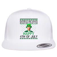 Joe Biden Happy 4th Of July Confused St Patricks Day Funny Flat Bill Trucker Hat
