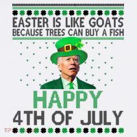 Joe Biden Happy 4th Of July Confused St Patricks Day Funny Magnet