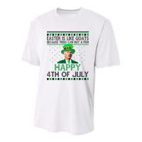 Joe Biden Happy 4th Of July Confused St Patricks Day Funny Youth Performance Sprint T-Shirt