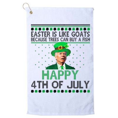 Joe Biden Happy 4th Of July Confused St Patricks Day Funny Golf Towel