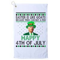 Joe Biden Happy 4th Of July Confused St Patricks Day Funny Golf Towel
