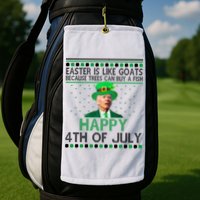 Joe Biden Happy 4th Of July Confused St Patricks Day Funny Golf Towel