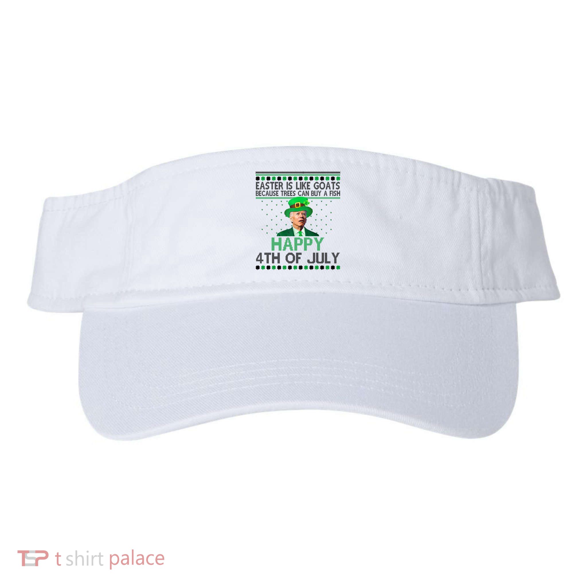 Joe Biden Happy 4th Of July Confused St Patricks Day Funny Visor