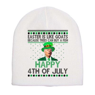 Joe Biden Happy 4th Of July Confused St Patricks Day Funny Short Acrylic Beanie