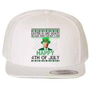 Joe Biden Happy 4th Of July Confused St Patricks Day Funny Wool Snapback Cap