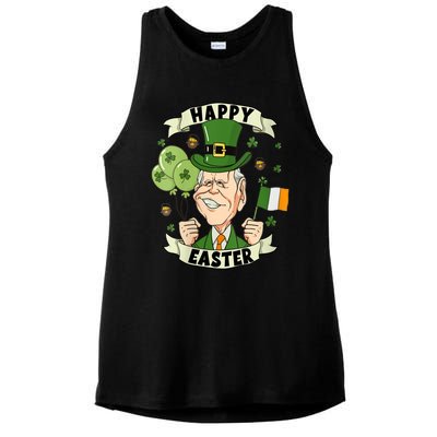 Joe Biden Happy Easter Confused Funny St Patrick's Day Ladies PosiCharge Tri-Blend Wicking Tank