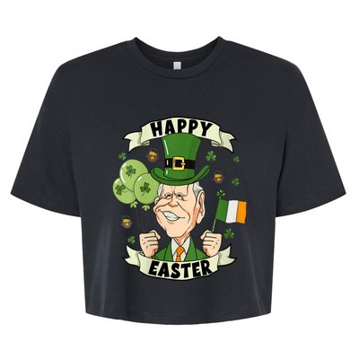 Joe Biden Happy Easter Confused Funny St Patrick's Day Bella+Canvas Jersey Crop Tee