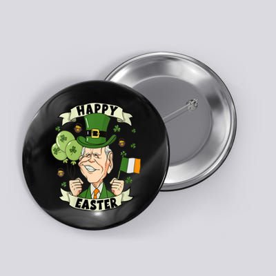 Joe Biden Happy Easter Confused Funny St Patrick's Day Button