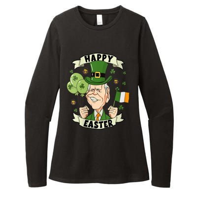 Joe Biden Happy Easter Confused Funny St Patrick's Day Womens CVC Long Sleeve Shirt